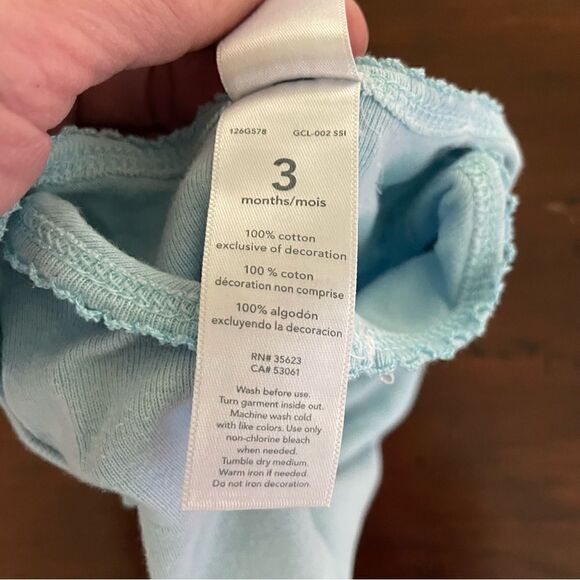 Carter’s Baby Girls Onesie with Matching Pants Monkey Application Size 3 Months - Picture 7 of 7